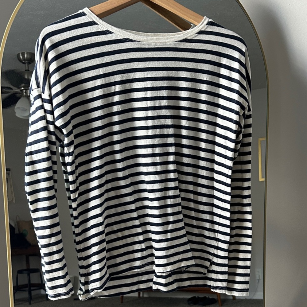 Able Classic Navy and White Striped Tee